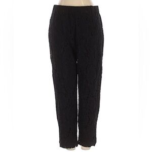 J. Crew Black Lace Straight Leg Pants